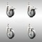Service Caster 4 Inch 316SS Thermoplastic Rubber 10mm Threaded Stem Caster Lock Brake, 2PK SCC-SS316TSTTL20S414-TPRB-M1015-2-S2 - alternate 2